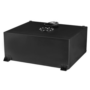 Proflow Fuel Cell, Tank, 15g, 57L, Aluminium, Flat Bottom, Black 510 x 460 x 260mm, With Sender Two -10 AN Female Outlets, Each
