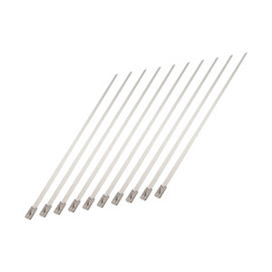 Proflow Exhaust Wrap Fasteners, Locking Tie Stainless Steel 10 Pack, 4.6mm × 500mm