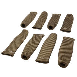 Proflow Spark Plug Boot Heat Shields, Lava Rock 640 C, Natural, 1-1/4 in. i.d, 8 in Length, Set of 8