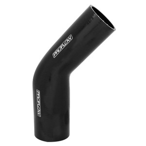 Proflow Hose Tubing Air intake, Silicone, Reducer, 3.00in. - 3.50in. 45 Degree Elbow, Black
