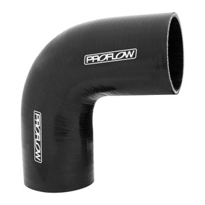 Proflow Hose Tubing Air intake, Silicone, Coupler, 2.25in. 90 Degree Elbow, Black