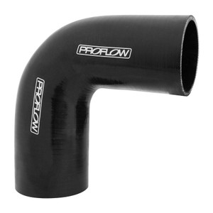 Proflow Hose Tubing Air intake, Silicone, Reducer, 3.00in. - 3.50in. 90 Degree Elbow, Black
