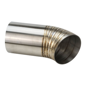 Proflow Pie Cut Welded 304 Stainless Steel, Turbo Dump Pipe Tip, 2.5 in., 45 Degree Angle, 120mm Leg Length