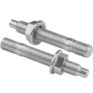 Proflow Turbocharger Studs, Shake Proof Flanged Hex Nuts, M10x1.25 x 70mm, Stainless Steel, Natural, Set of 4