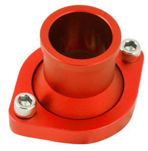 Proflow Water Neck, Billet Aluminium, Red Anodised, Straight Up SB For Ford 302-351C Cleveland