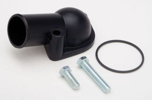 Proflow Aluminium Water Neck, For Chevrolet Angle O'Ring Style Black, Each