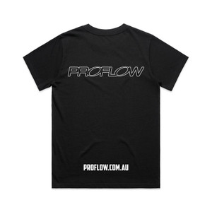 Proflow Logo T-Shirt, Cotton, Black, Women's 2XL Each