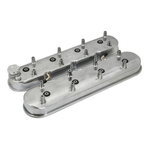 Proflow Valve Covers, For Holden/Chev Commodore LS, Cast Aluminium, With Coil Mounting Post, Polished, Set
