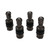 Street Pro Wheels Valve Stems, Tall-Style, Suit all 002/005/007/009 Wheels, Small Valve Hole (11mm), Black, Bolt-On, Set of 4