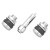 Street Pro Tyre Valve, Flush Mount No-Show, Suit Large Valve Hole (15mm), Chrome Valve Stem, Bolt-on, Set of 2