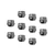 Street Pro Wheel Lug Nut Kit, Black, Acorn Open End Bulge, Length 0.87, 12 x 1.25, Set of 10