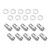 Wheel Lug Nut Kit,, Chrome Dome Medium Mag, Length 1.38, 1/2, 0.55 Shank, Set of 10
