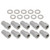 Street Pro Wheel Lug Nut Kit, Chrome Suits 002 / 005 Street Pro  Mag Wheel, Open End, Length 1.46, 1/2, .775 Shank, With .119 Washers, Set of 10