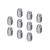 Wheel Lug Kit, Chrome, Acorn Bulge, length 1.42, 14 x 1.50, Set of 10