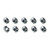 Wheel Lug Nut Kit Chrome, Acorn Open End Bulge, Length, 0.87, 1/2 inch, Set of 10
