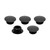 Street Pro Wheel Lug Nut Block Off Caps, 1/2''-20, Billet Aluminium, Black, Set of 5
