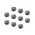 Wheel Lug Nut Kit Black, Acorn Open End Bulge Length, 0.87, 7/16 inch, Set of 10