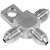 Proflow Stainless Steel Hose End Tee Block -03AN w/Mount Tab