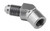 Proflow Female Adaptor 45 Degree Adaptor 1/8in. NPT To Male -03AN, Silver