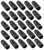Proflow Bulk Pack Fitting Hose End Straight Full Flow -08AN, Black, 25pc