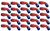 Proflow Bulk Pack Cutter Hose End 90 Degree -10AN, Blue/Red, 25pc