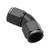 Proflow 45 Degree Female Flare Union Full Flow Swivel Hose End -12AN, Black