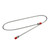 Proflow Steel 3/16in. Brake Line Tube finished 500mm, Inverted Flare and 3/8-24 thread