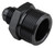 Proflow Fitting, Inlet Fuel Straight Adaptor Quadrajet Male -06AN To 1in. x 20, Black