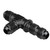 Proflow Fitting, Adaptor -12AN Flare Bulkhead Run Tee, Black