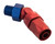 Proflow Fitting, Male Hose End 3/8in. NPT 45 Degree To -10AN Hose, Blue