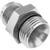 Proflow Fitting Straight Adaptor -06AN To -12AN O-Ring Port, Silver