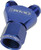 Proflow Y-Block -12AN Female Swivel To Dual -10AN Male, Blue