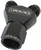 Proflow Y-Block -12AN Female Swivel To Dual -10AN Male, Black