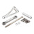 Proflow Alternator Bracket, For Chevrolet Small Block, Drivers Side, Long Water Pump, Top Mount, Silver Anodised