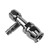 Proflow Hose End Air Conditioning 304 Stainless Straight Female O-Ring Pilot -06AN W/Charge Port, Chrome
