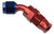 Proflow 5/8in. Tube 45 Degree To Female -10AN Hose End Tube Adaptor, Blue/Red