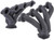 Proflow LS Exhaust Headers, Tight-Fit 1-5/8'' Block Huggers, Chevrolet Holden LS1 LS2 Centre Outlet, Black Ceramic, Set