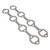 Proflow Header Extractor Gasket, For Ford V8 289/302/351W, OEM Bolt Spacing, Stainless with Graphite Overlay, 1.539" X 1.164" Port, Pair