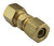 Proflow Fuel Line Connectors, Brass 3/8in. (10mm) Nylon to Pipe Or Pipe To Pipe Compression Joiner, Each