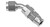 Proflow 3/8in. Tube 45 Degree To Female -06AN Hose End Tube Adaptor, Silver