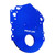 Proflow Billet Timing Cover, 1-Piece, For Ford Cleveland, 302/351C, Billet Aluminium, Blue Anodised, Each