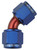 Proflow 45 Degree Female Flare Union Swivel Hose End -10AN, Blue