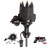 Proflow Distributor, Billet Black, HEI Ready-to-Run Black Cap , Vacuum Advance, SB For Chrysler 318, 340, 360