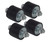 Proflow Anti-Vibration Mounts, Rubber, Black, #10-32 Threads, Set of 4