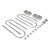 Proflow Lowering Blocks, 1'' Aluminium, Universal & Holden Leaf Spring, Kit