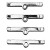 Proflow Valve Cover Spreader Bars Chrome Kit SB Chev 4-3/4 long