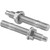 Proflow Turbocharger Studs, Shake Proof Flanged Hex Nuts, M10x1.25 x 70mm, Stainless Steel, Natural, Set of 4