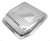 RTS Transmission Pan, Deep, Steel Ribbed, Chrome, For Ford AOD