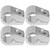 Proflow Aluminium 3/16in. Single Hose Line Clamp, 4 Pack