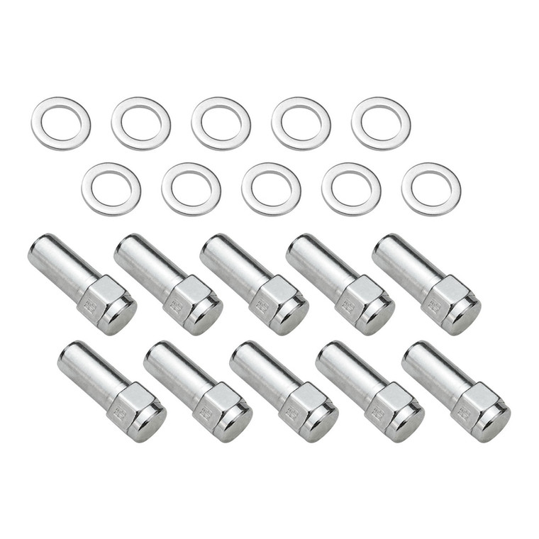 Wheel Lug Nut Kit, Chrome, Cragar, Weld, SST Mag, Length, 2.125, M12 x 1.5, 1.380 inch Shank, Set of 10
